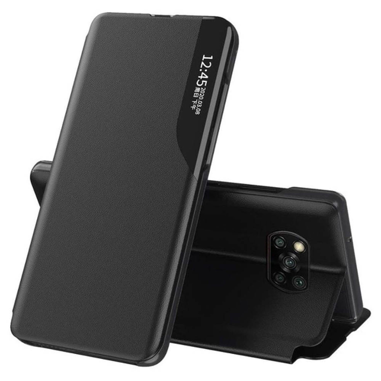 Husa tip carte Techsuit - eFold Series - Xiaomi Poco X3 / X3 NFC / X3 Pro - Black fotografia produsului