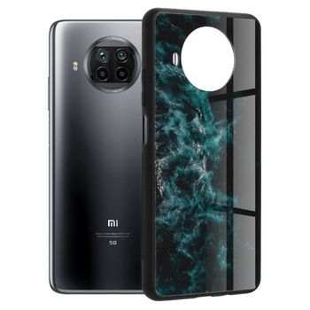 Husa cu spate din sticla techsuit - glaze series - xiaomi mi 10t lite 5g - blue nebula