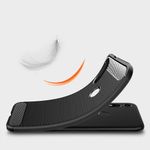 Husa Techsuit - Carbon Silicone - Motorola Moto E6s 2020 - Black fotografia produsului View 3 S