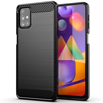 Husa techsuit - carbon silicone - samsung galaxy m31s - black