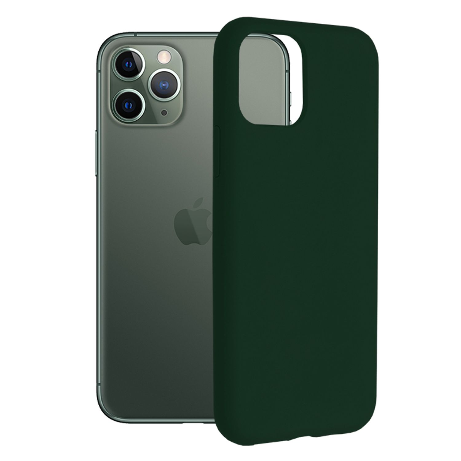 Husa premium Techsuit - Soft Edge Silicone - iPhone 11 Pro - Dark Green fotografia produsului