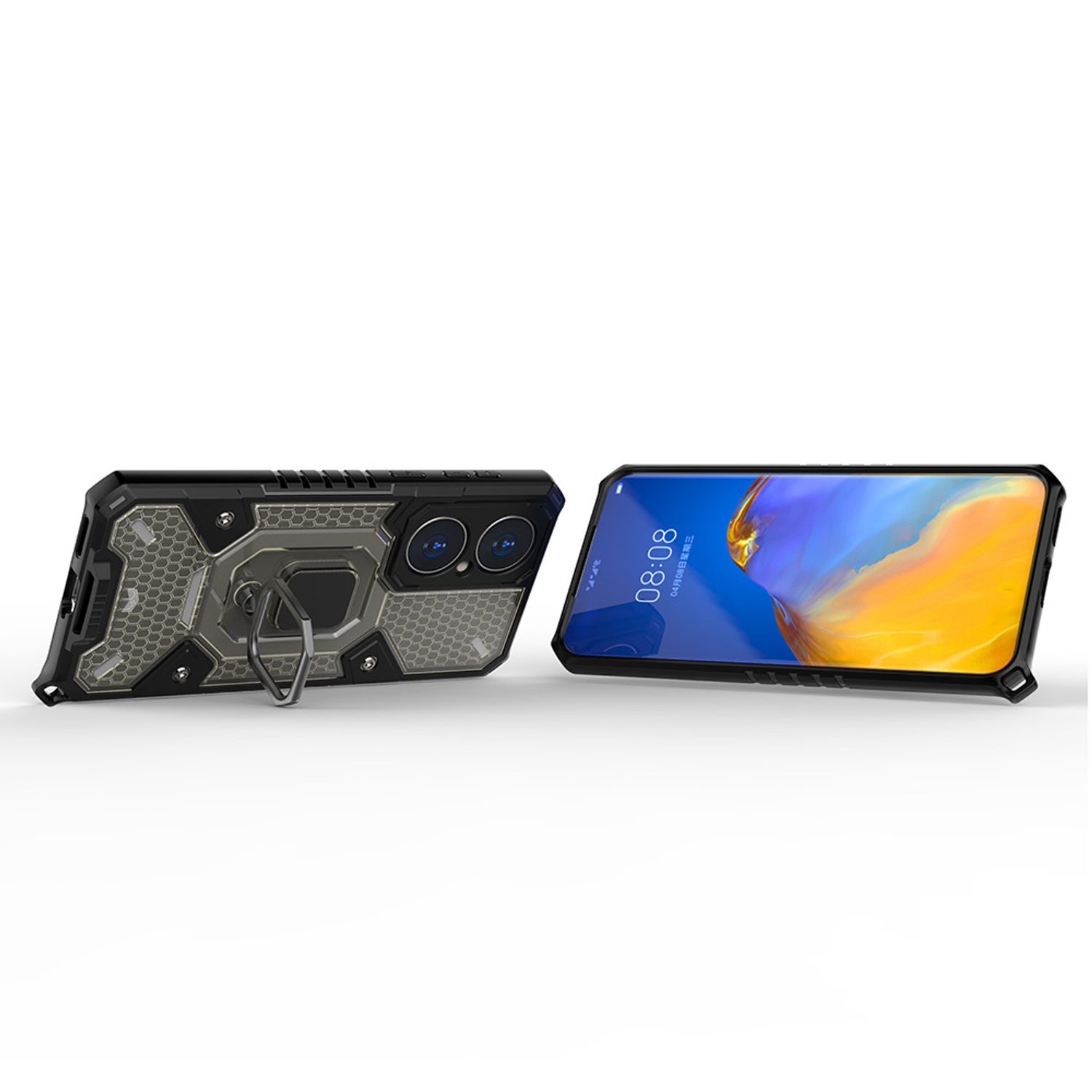 Husa Techsuit - Honeycomb Armor - Huawei P50 Pro - negru fotografia produsului View 2 L