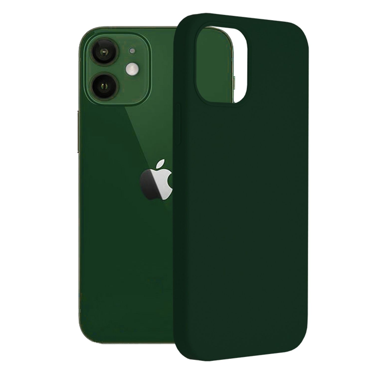 Husa premium Techsuit - Soft Edge Silicone - iPhone 12 / 12 Pro - Dark Green fotografia produsului