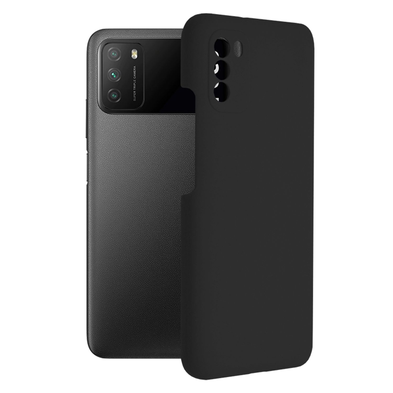 Husa premium Techsuit - Soft Edge Silicone - Xiaomi Poco M3 - Black fotografia produsului