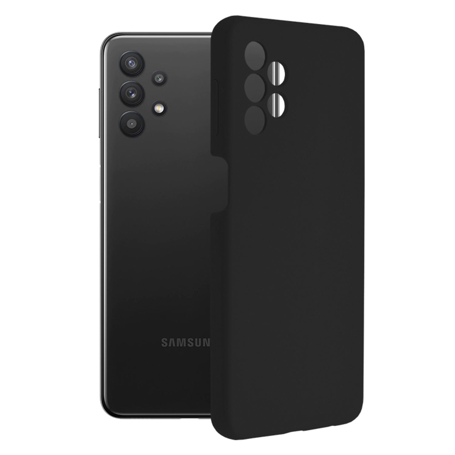Husa premium Techsuit - Soft Edge Silicone - Samsung Galaxy A32 5G - Black fotografia produsului