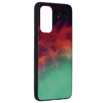 Husa cu spate din sticla techsuit - glaze series - oppo reno 5 5g - fiery ocean