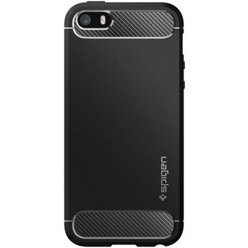 Husa premium rugged armor compatibila cu iphone 5 / 5s / se, negru
