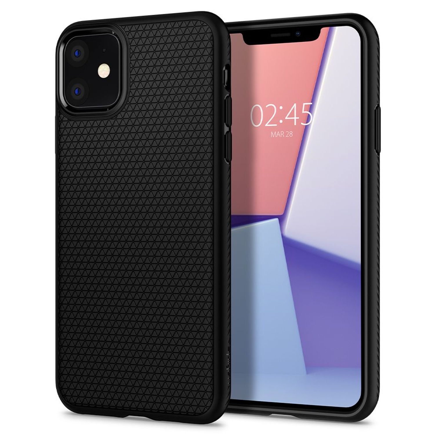 Husa premium Liquid Air compatibila cu iPhone 11, Negru fotografia produsului