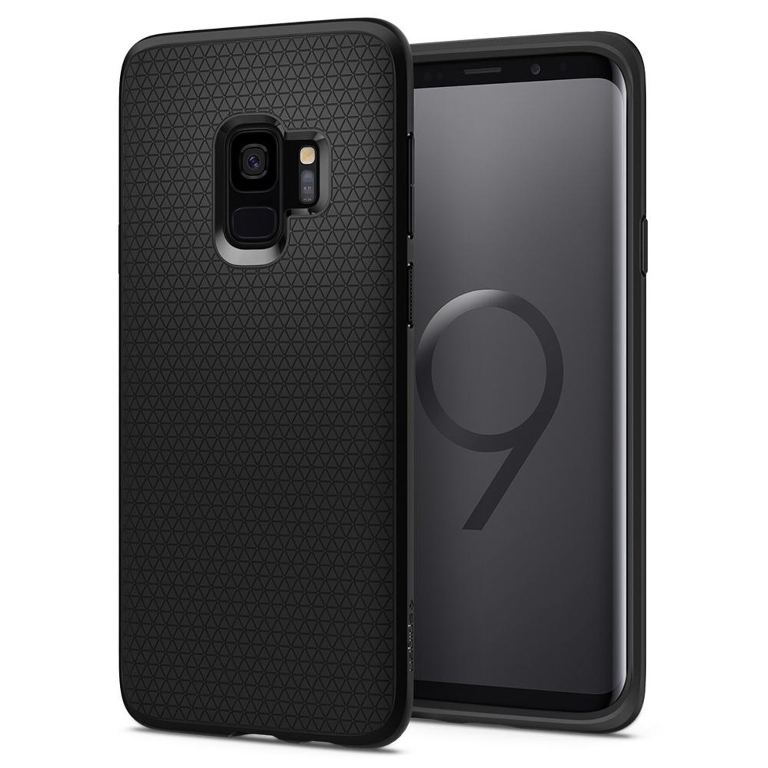 Husa premium Liquid Air compatibila cu Samsung Galaxy S9, Negru fotografia produsului