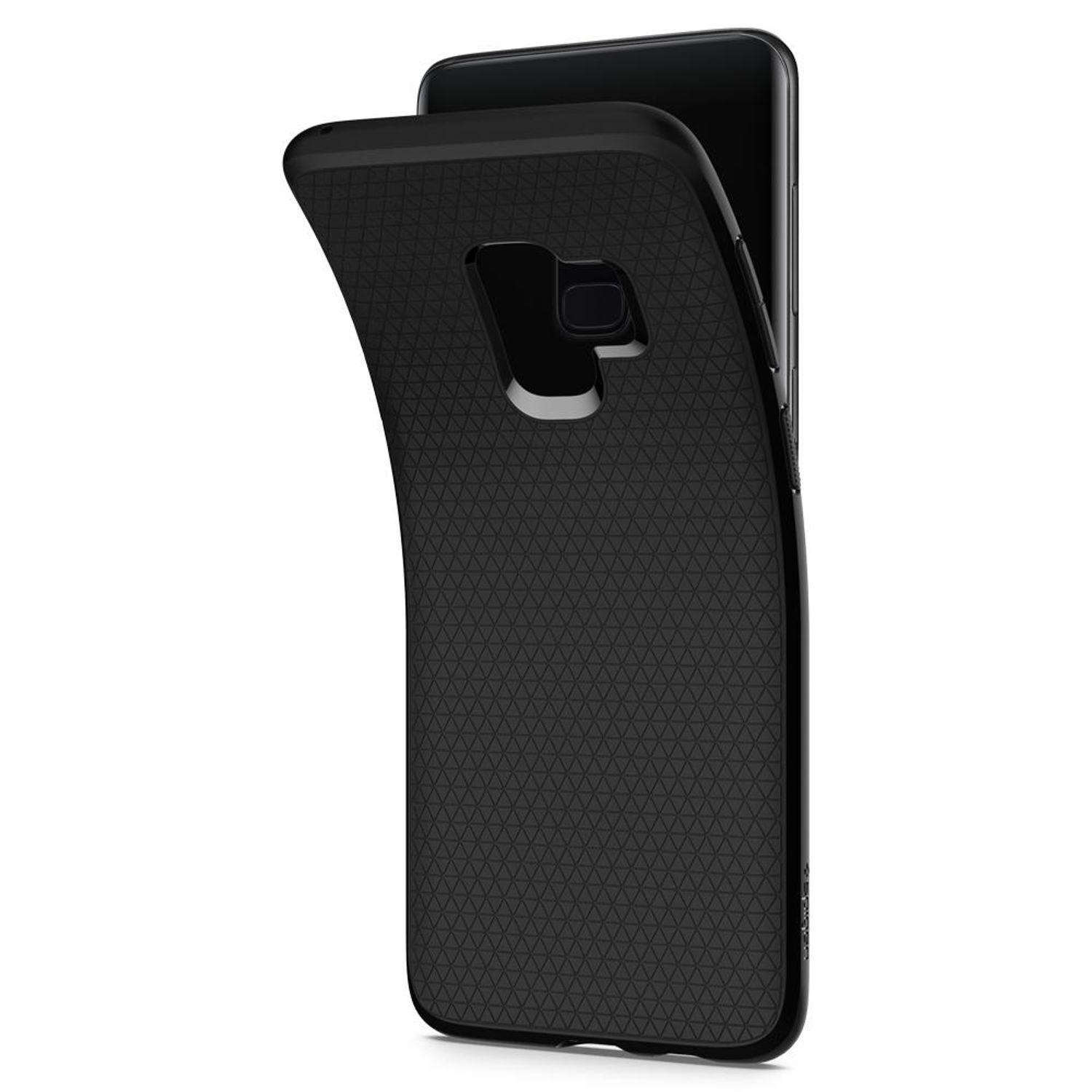 Husa premium Liquid Air compatibila cu Samsung Galaxy S9, Negru fotografia produsului View 3 L