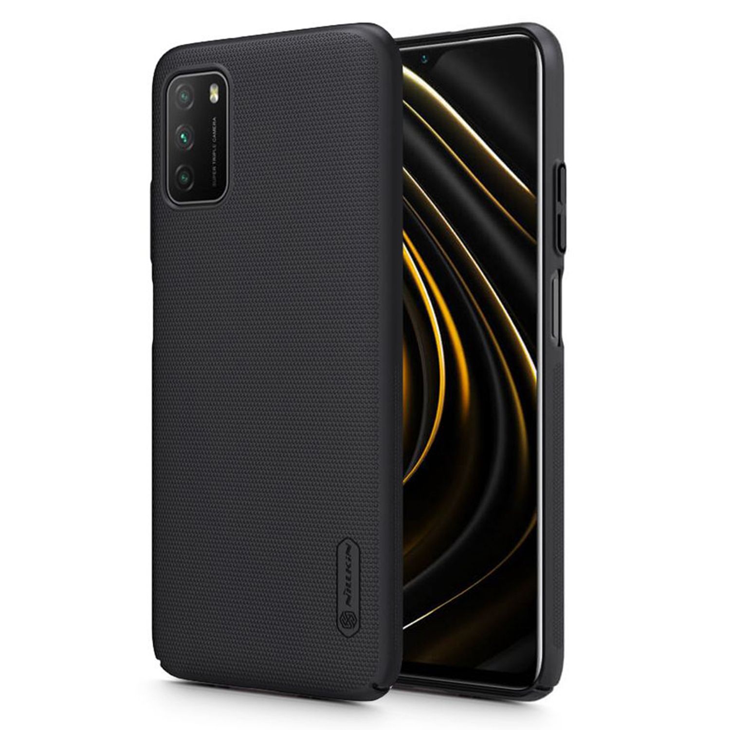 Husa Nillkin - Super Frosted Shield - Xiaomi Poco M3 - Black fotografia produsului