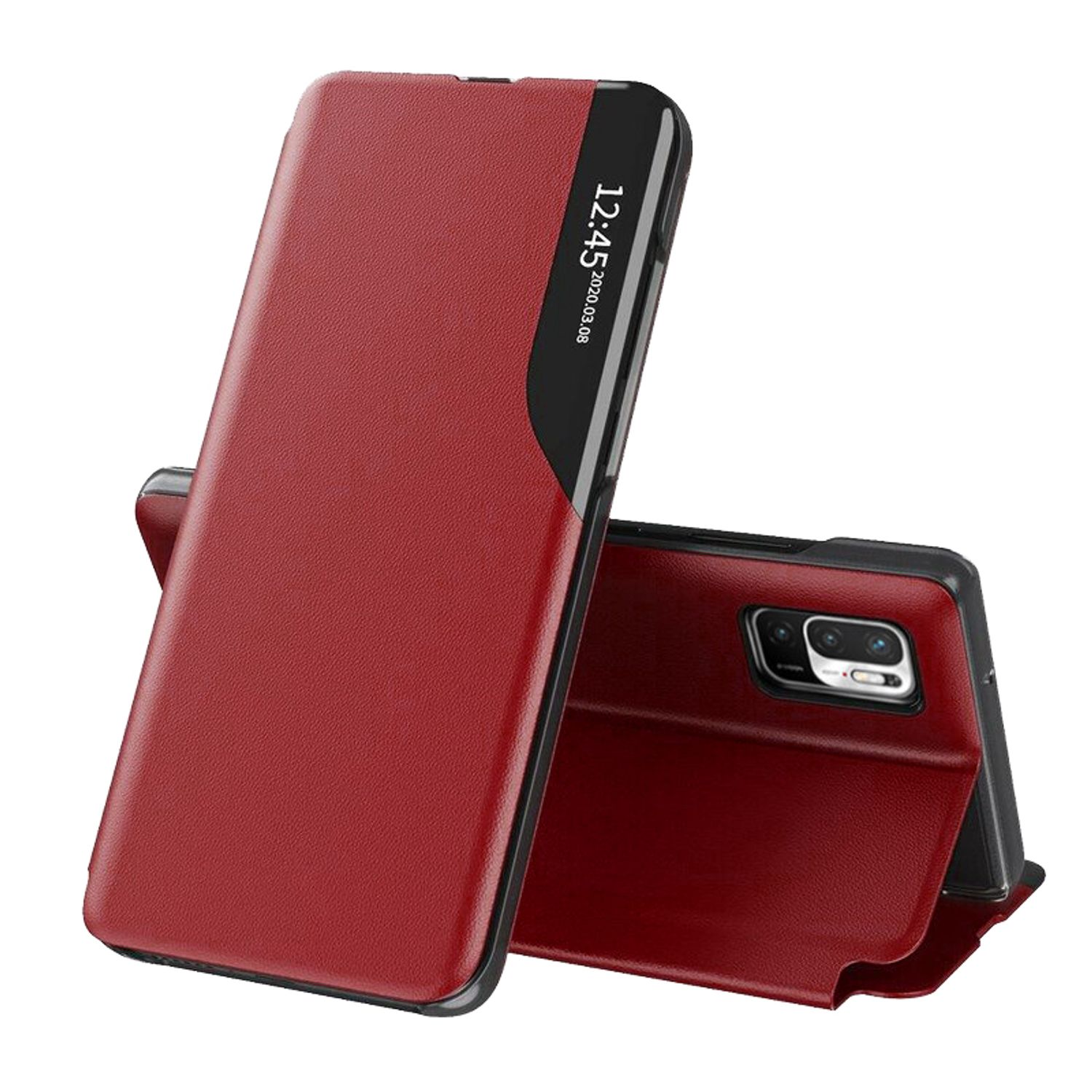 Husa tip carte Techsuit - eFold Series - Xiaomi Poco M3 Pro 5G / 4G - Red fotografia produsului