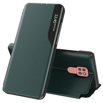 Husa tip carte techsuit - efold series - motorola moto g9 play - dark green