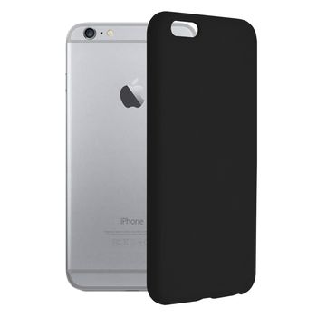 Husa premium techsuit - soft edge silicone - iphone 6 plus - black