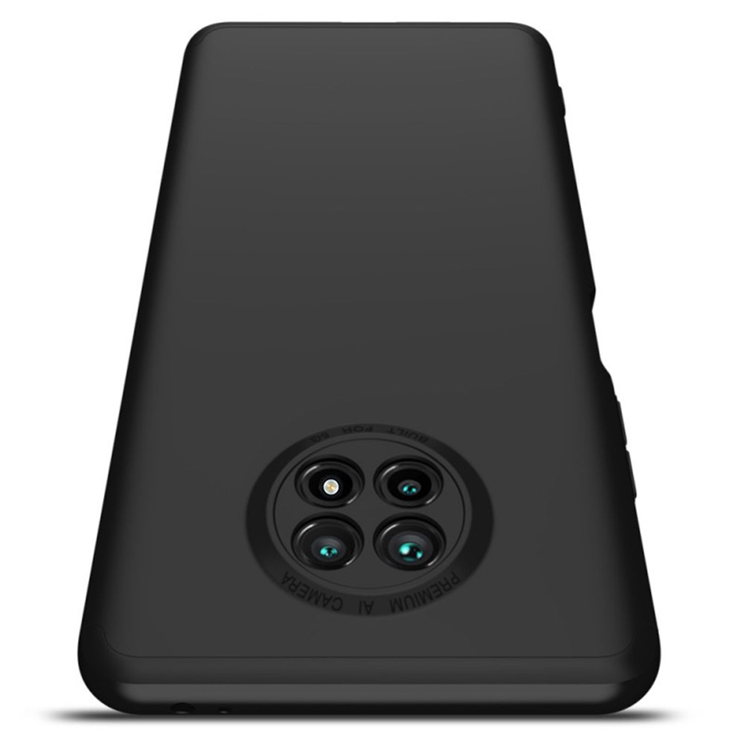 Husa protectie 360 + folie de protectie - Xiaomi Redmi Note 9T - Black fotografia produsului View 3 L