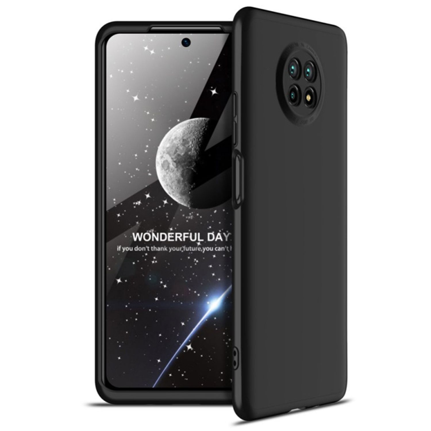 Husa protectie 360 + folie de protectie - Xiaomi Redmi Note 9T - Black fotografia produsului View 2 L