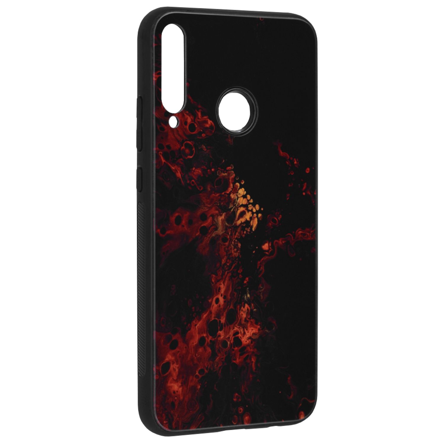 Husa cu spate din sticla Techsuit - Glaze Series - Huawei P40 Lite E- Red Nebula fotografia produsului View 2 L