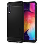 Husa premium Rugged Armor compatibila cu Samsung Galaxy A50, Negru fotografia produsului