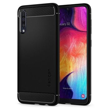 Husa premium rugged armor compatibila cu samsung galaxy a50, negru