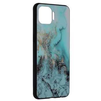 Husa cu spate din sticla techsuit - glaze series - oppo reno 4 lite / a93 - blue ocean