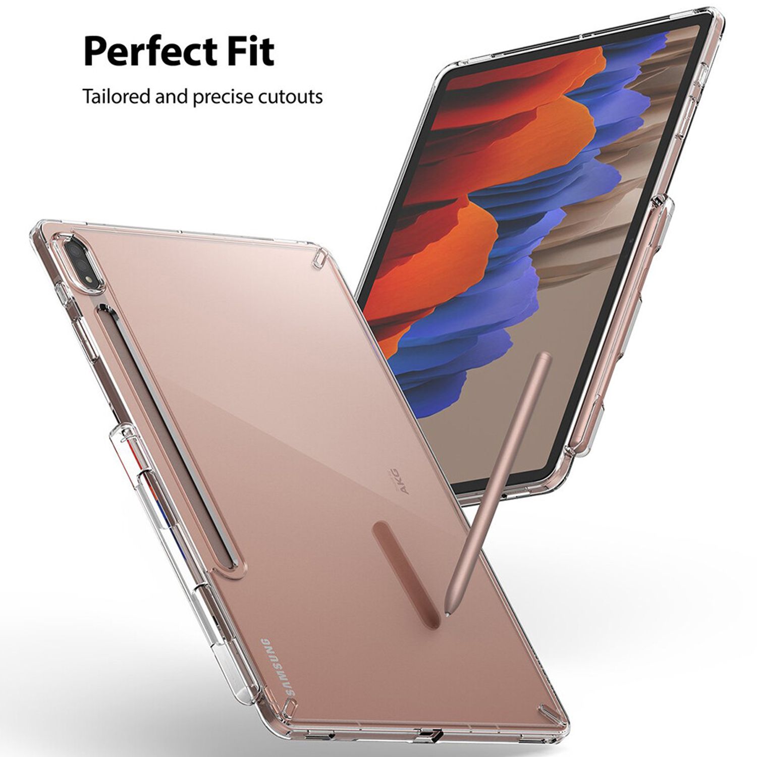 Husa tableta Samsung Galaxy Tab S7 Plus 12.4 T970/T976, Transparent fotografia produsului View 3 L
