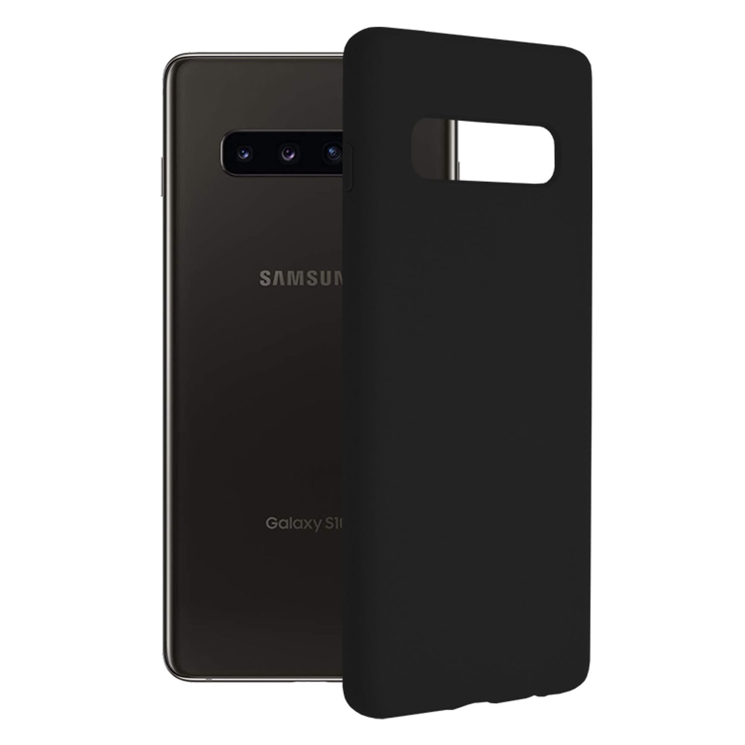 Husa premium Techsuit - Soft Edge Silicone - Samsung Galaxy S10 Plus - Black fotografia produsului
