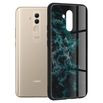 Husa cu spate din sticla techsuit - glaze series - huawei mate 20 lite - blue nebula