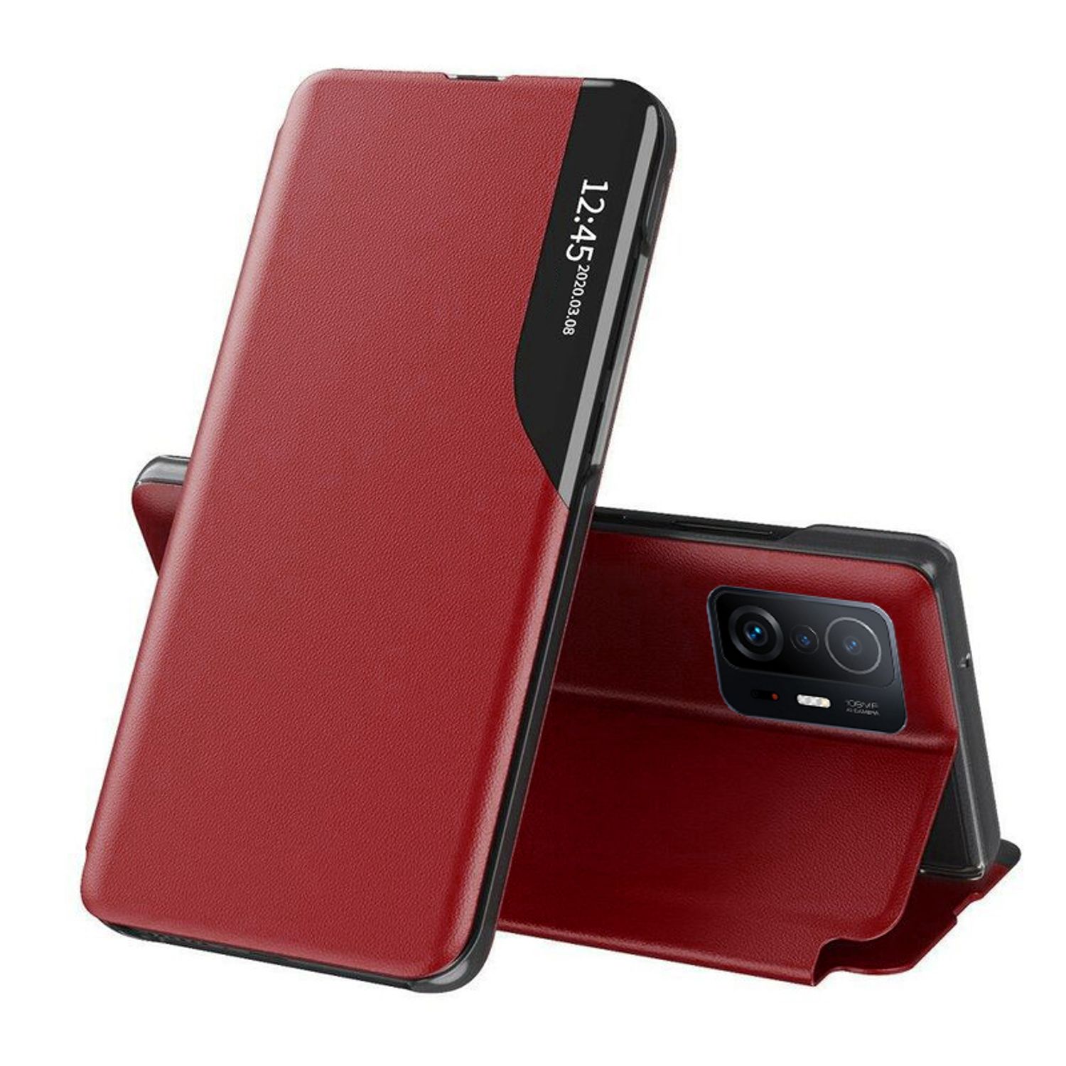 Husa tip carte Techsuit - eFold Series - Xiaomi 11T Pro - Red fotografia produsului