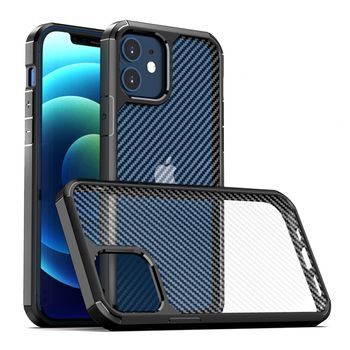 Husa premium techsuit - carbonfuse - iphone 12 / 12 pro - black