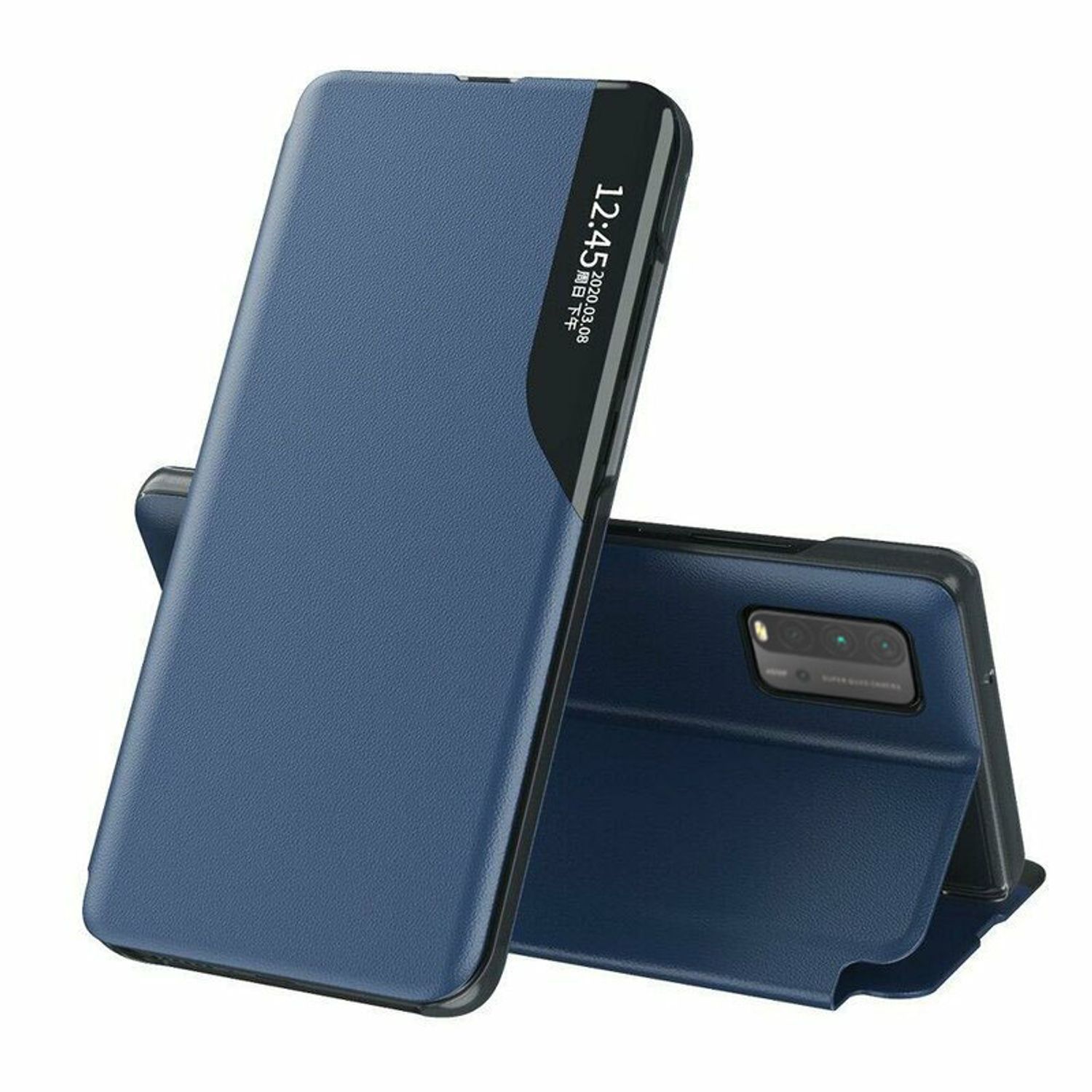 Husa tip carte Techsuit - eFold Series - Xiaomi Redmi 9T - Dark Blue fotografia produsului