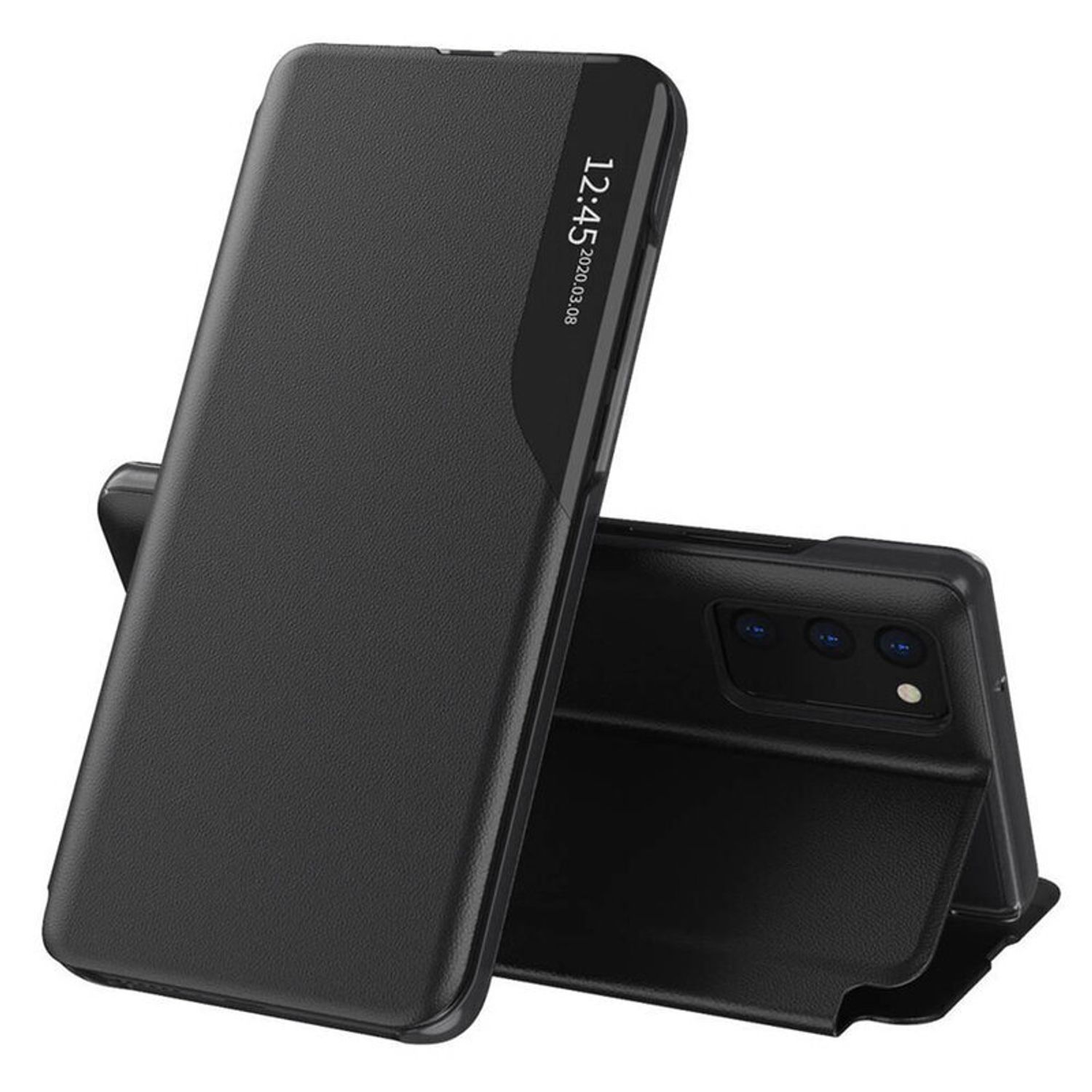 Husa tip carte Techsuit - eFold Series - Samsung Galaxy A03s - Black fotografia produsului
