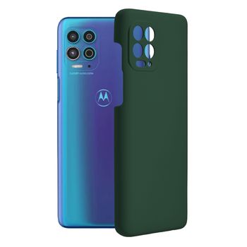 Husa premium techsuit - soft edge silicone - motorola moto g100 / edge s - dark green