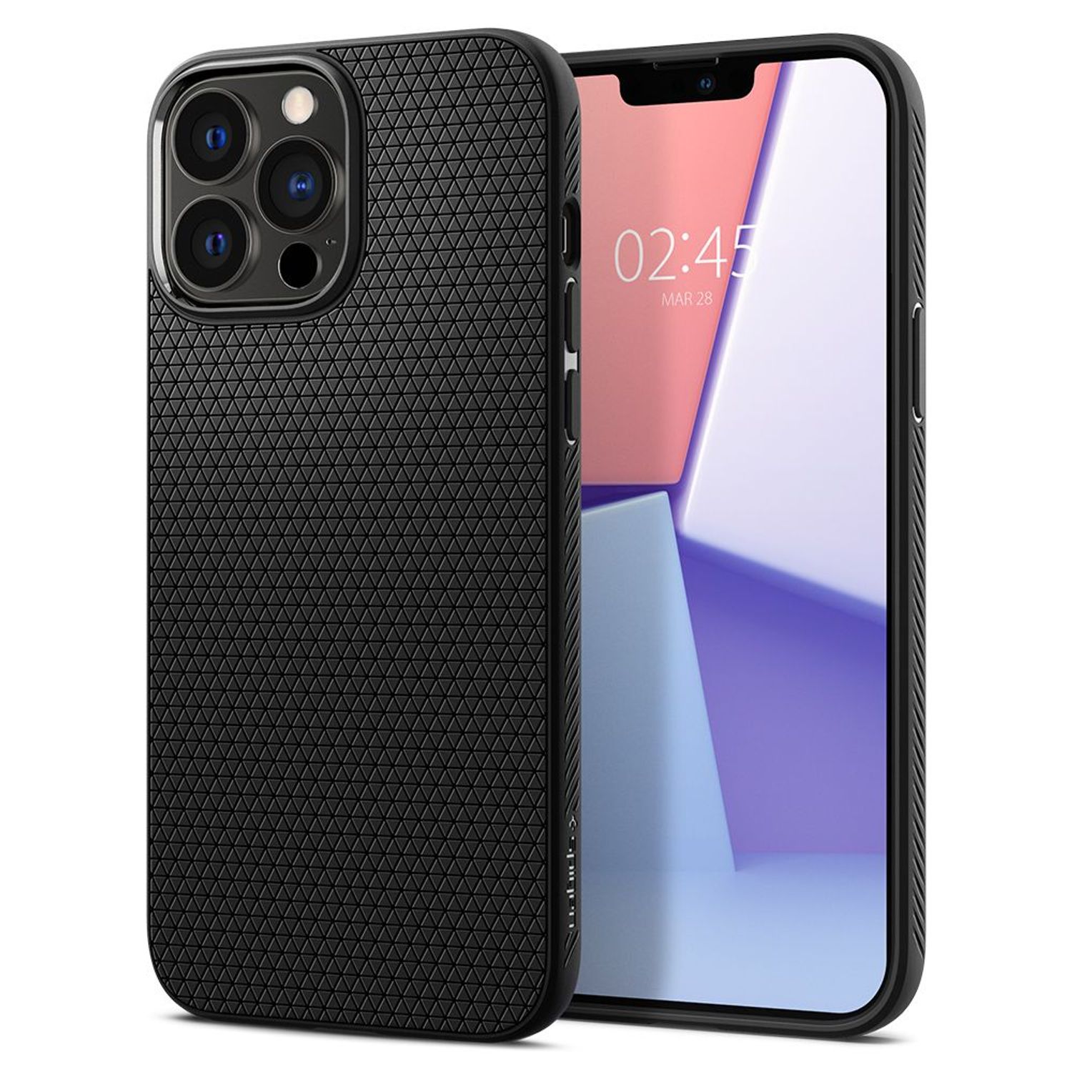 Husa premium Liquid Air compatibila cu iPhone 13 Pro Max, Negru fotografia produsului