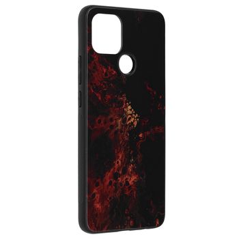 Husa cu spate din sticla techsuit - glaze series - oppo a15 / a15s - red nebula