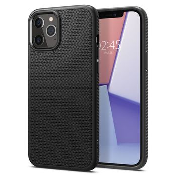 Husa premium liquid air compatibila cu iphone 12 pro max, negru