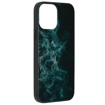 Husa cu spate din sticla techsuit - glaze series - iphone 13 pro max - blue nebula