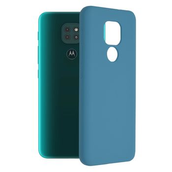 Husa premium techsuit - soft edge silicone - motorola moto g9 play - denim blue