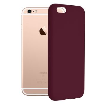 Husa premium techsuit - soft edge silicone - iphone 6 / 6s - plum violet