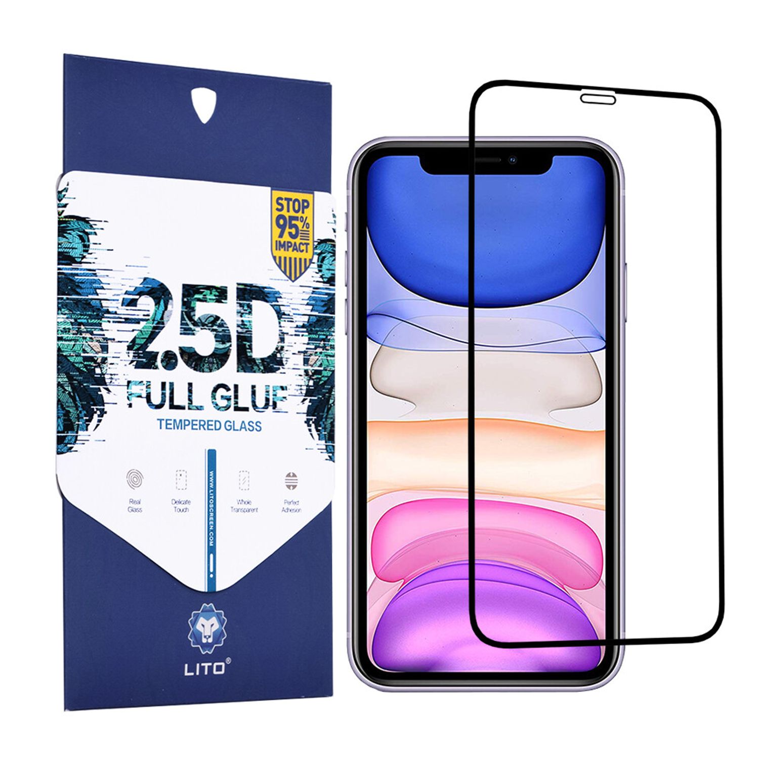 Folie protectie iPhone 11 / XR- Black fotografia produsului