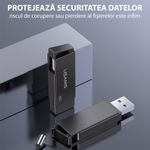 Stick de memorie USB 32 GB USAMS flash drive, negru, US-ZB195 fotografia produsului View 2 S