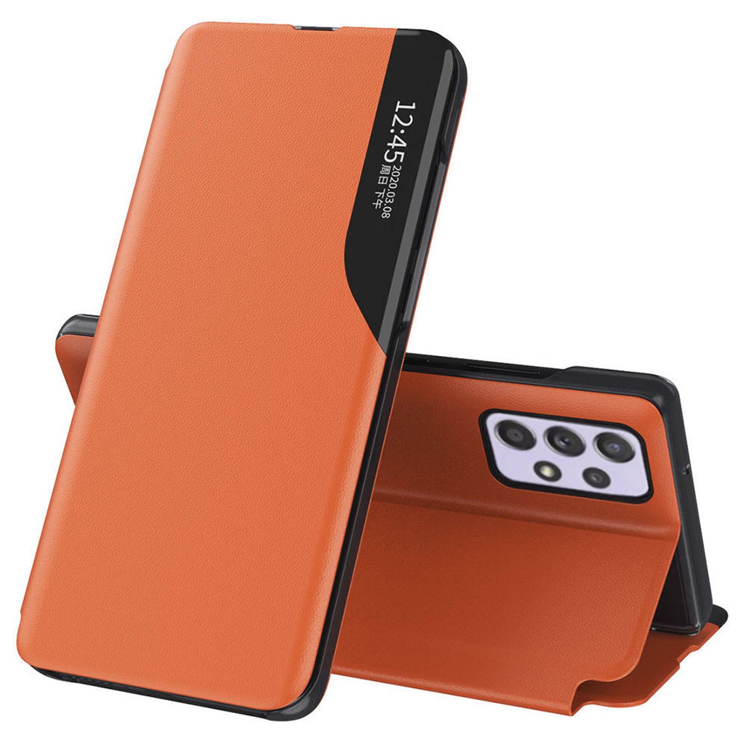 Husa tip carte Techsuit - eFold Series - Samsung Galaxy A52 5G - Orange fotografia produsului