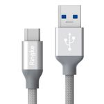 Cablu date premium Ringke - USB 3.0 to Type-C, 1 m - Gray fotografia produsului