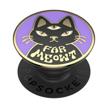 Accesoriu popsockets pentru dispozitive mobile - popgrip - enamel far meowt
