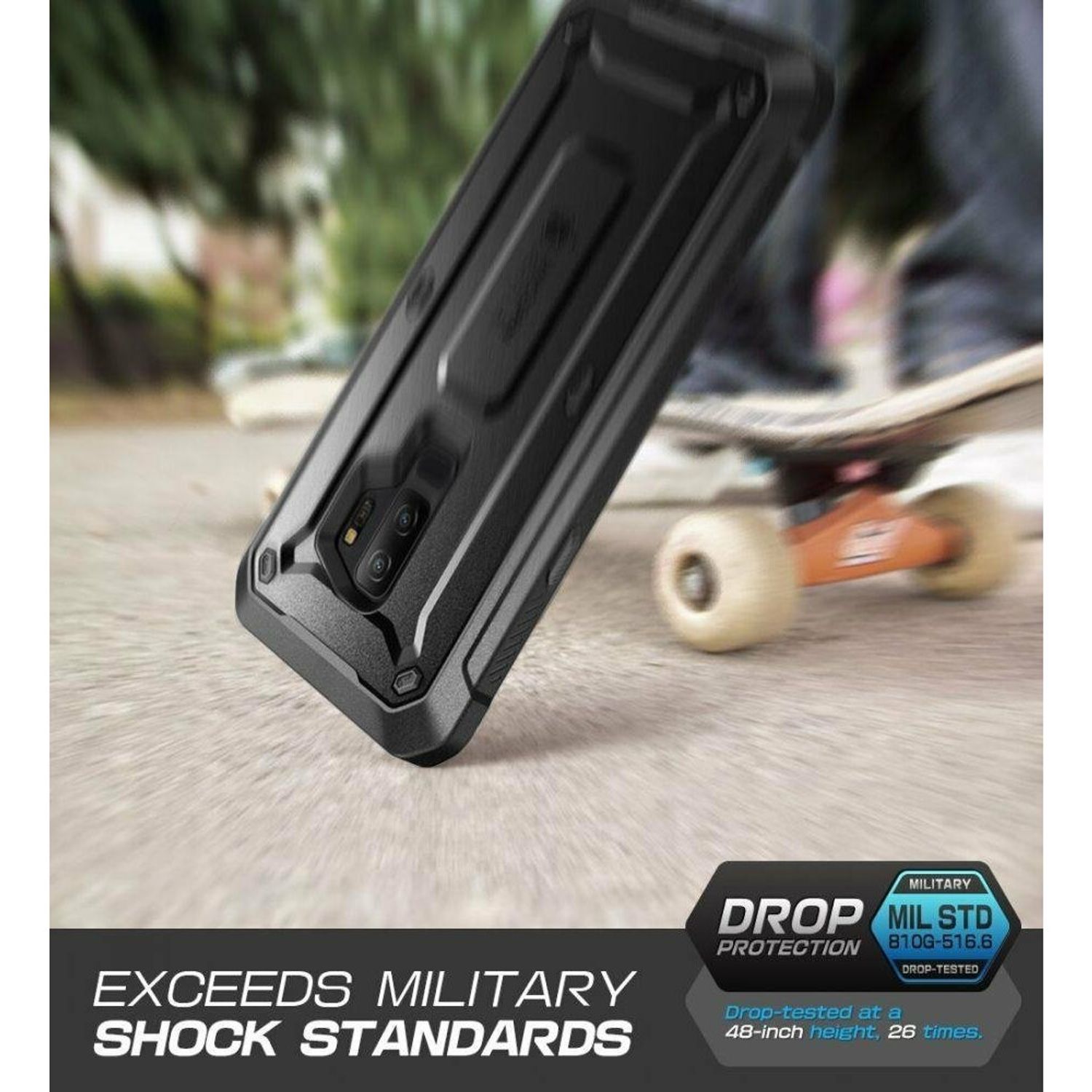 Husa premium Supcase - Unicorn Beetle Pro - Samsung Galaxy S9 Plus - Black fotografia produsului View 3 L