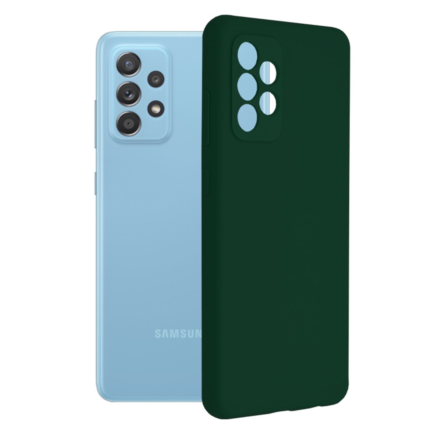 Husa premium Techsuit - Soft Edge Silicone - Samsung Galaxy A52 5G - Dark Green fotografia produsului