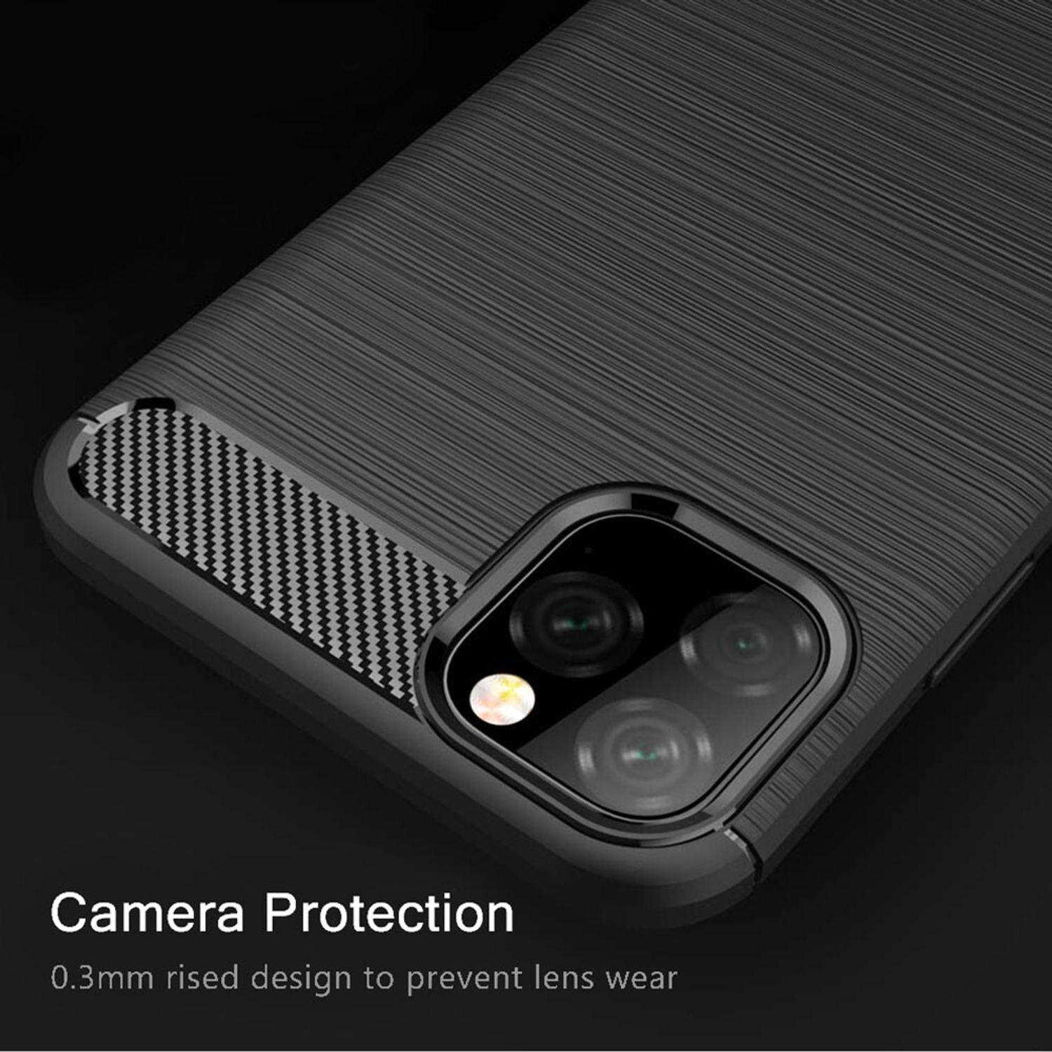Husa Techsuit - Carbon Silicone - iPhone 11 Pro Max - Black fotografia produsului View 2 L