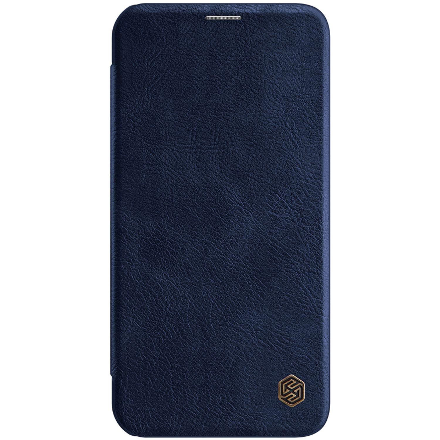 Husa Nillkin - Qin Leather Case - iPhone 12 / 12 Pro - Blue fotografia produsului View 3 L