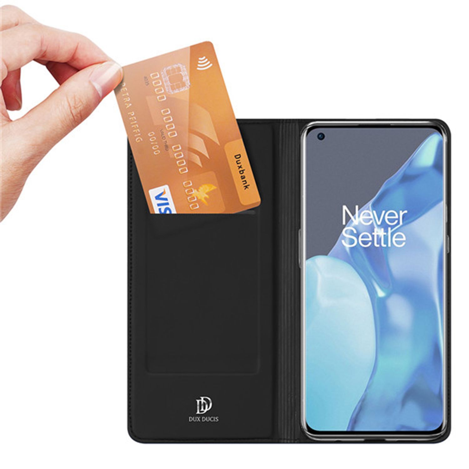 Husa tip carte Dux Ducis - Skin Pro - Oneplus 9 Pro - Black fotografia produsului View 3 L