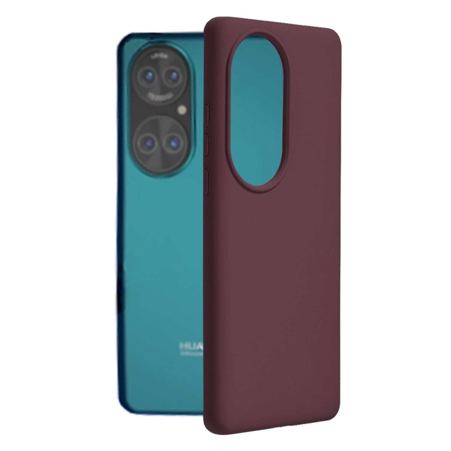 Husa premium Techsuit - Soft Edge Silicone - Huawei P50 Pro - Plum Violet fotografia produsului