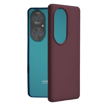 Husa premium techsuit - soft edge silicone - huawei p50 pro - plum violet
